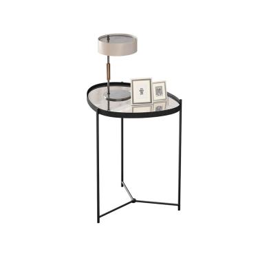 Imagem de Mesa Lateral Organic Alamanda Preto Pe Preto - Moveis Jb