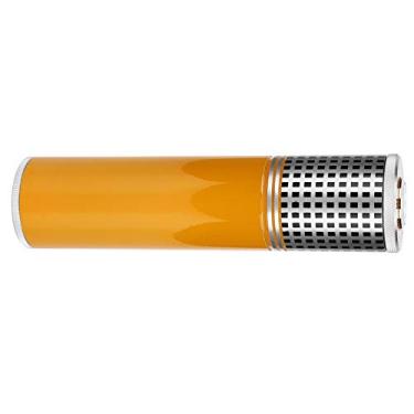 Imagem de Akozon Tubos de Charuto de Liga de Zinco Suporte Portátil para Viagem para Charutos St 3 - Acessórios de Charuto Ideais para Viajantes e Conhecedores (Amarelo)