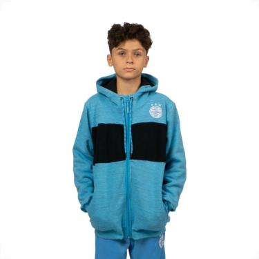 Imagem de Blusa Moletom Juvenil Grêmio Oficial Escudo Bordado-Masculino