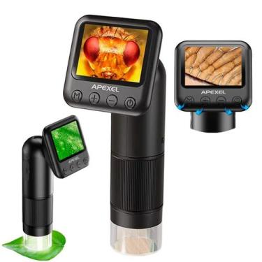 Imagem de Microscópio Eletrônico Digital IPS 400-800x Lcd Led Apexel - BBACOMERC