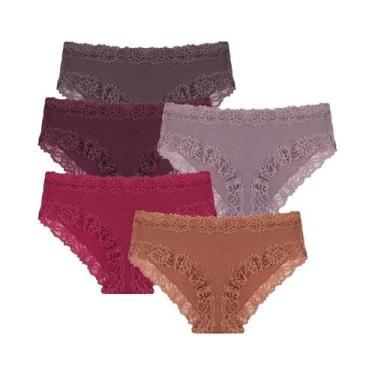 Imagem de Conjunto De Calcinhas De Algodão Com Renda Sexy Para Mulheres, Floral,