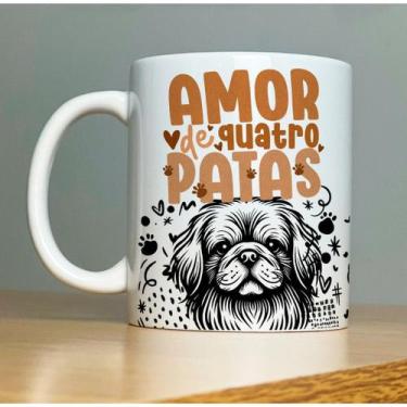 Imagem de Caneca Porcelana 'Amor de Quatro Patas' Cachorro Dog - Diversos modelo