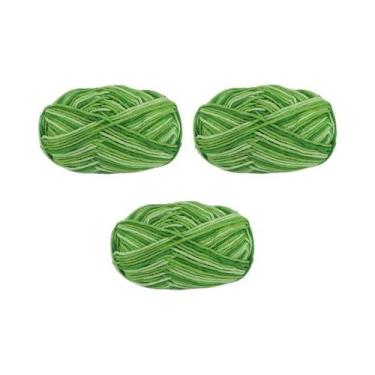 Imagem de Fio Colorido Em Gradiente 150g Algodão Leite Médio Grosso Para Suéter,