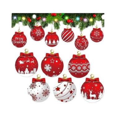 Imagem de Enfeites De Natal De Madeira 2025: Decorações Penduradas, Bolas De Nat