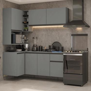 Imagem de Armário de Cozinha Completa de Canto 265 cm Suspensa  Nice Madesa 06