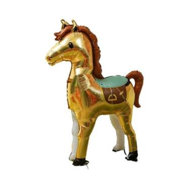 Imagem de Balão Grande Em Forma De Cavalo, Filme De Alumínio, Tema Animais Da Fa