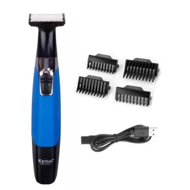 Imagem de Barbeador Elétrico Kemei KM1910 Recarregável à Prova DÁgua  Corte Prec