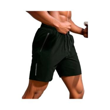 Imagem de Shorts Esportivos Masculinos De Secagem Rápida E Respiráveis Com Cordã