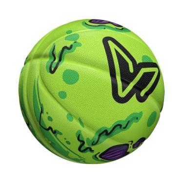 Imagem de Bola De Basquete Verde De Borracha Antiderrapante Com 3 Camadas Para E