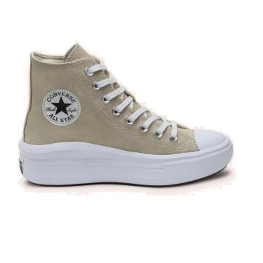 Imagem de Tênis Cano Alto Converse All Star Chuck Taylor Move Seasonal - Bege/Preto/Branco-Unissex