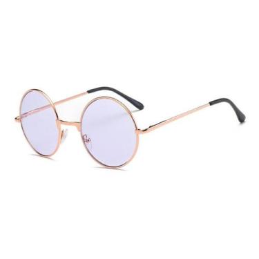 Imagem de Óculos Redondo John Lennon Dourada Varias Cores - no brand, Lilás