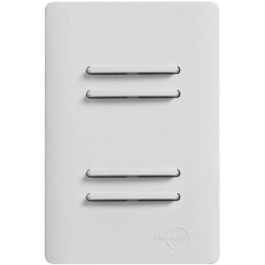 Imagem de 2 Interruptores Simples E 2 Interruptores Paralelos com Placa 4x2 Branca Da Linha Novara Dc1100-1