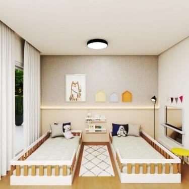 Imagem de Conjunto com 2 Camas Infantil Montessoriana Solteiro Cori Yescasa