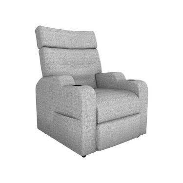 Imagem de Poltrona Reclinável Toro Porta Copos Porta Controle Corino Cinza Matrix