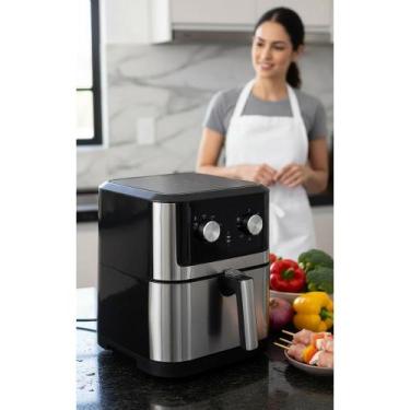 Imagem de Air Fryer Grande 8L Inox: Frita Saúde C/ 1900W - Congratulations Store