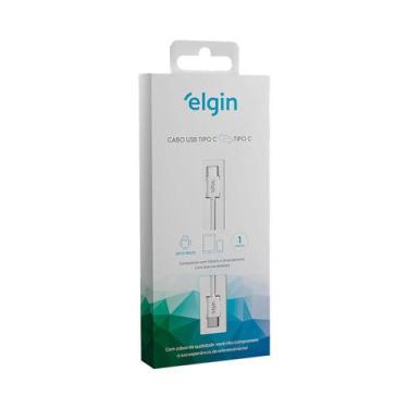 Imagem de Cabo USB Tipo C para Tipo C Elgin 1m Branco