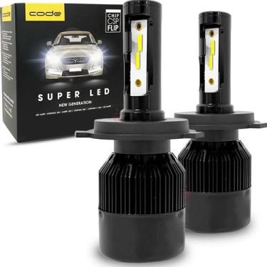 Imagem de Par Lâmpada Led H4 Alto E Baixo 6000k Chip Csp 12v Code - Tech One