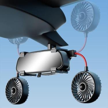Imagem de Ventilador USB para carro Kwak's QTT287 12/24V 10W 360 ajustável