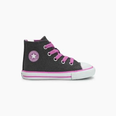 Imagem de Tênis Converse Chuck Taylor All Star Zip Canvas +1 - Infantil - Cano Alto - Cinza-Unissex