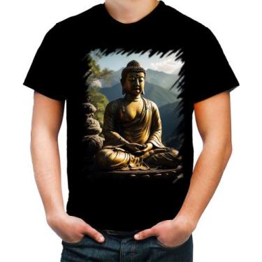 Imagem de Camiseta Colorida Estátua de Buda Iluminado Religião 12 - Kasubeck Sto