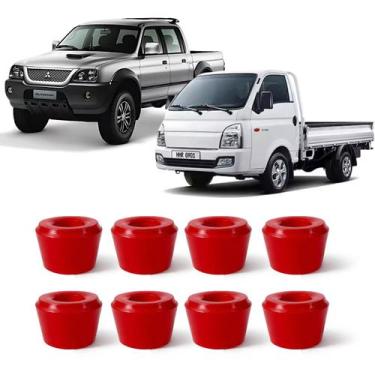 Imagem de Kit Bucha PU Amortecedor Traseiro Hyundai H100 L200 Sport - Borfix