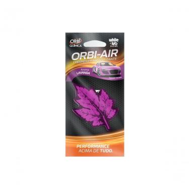 Imagem de Aromatizante Veicular para Interior do Carro Folhinha Lavanda Roxo Perfumação Prolongada e bem-estar Orbi Química