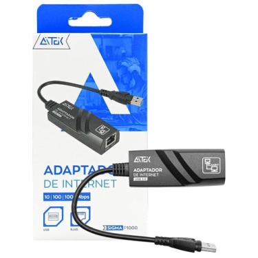Imagem de Adaptador USB 3.0 para Ethernet, 10/100/1000 Mbps Gigabit RJ45 Adaptad