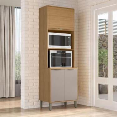 Imagem de Paneleiro Colors 3 Portas 100% Mdf Freijó/Cinza Niquel - Kits Paraná, 