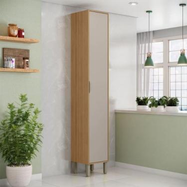 Imagem de Paneleiro Colors 1 Porta 100% Mdf Freijó/Cinza Níquel - Kits Paraná, C