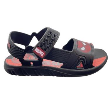 Imagem de Sandália Infantil Marvel Web Homem-Aranha Grendene Kids 22860, Preto, 