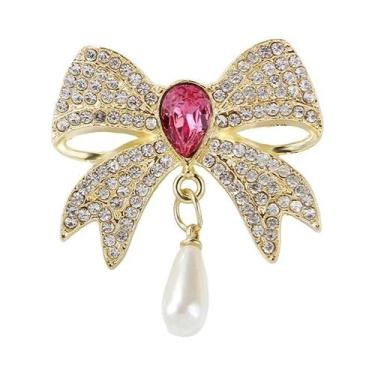 Imagem de Broches Vintage De Strass Com Laço Para Mulheres, Acessório De Joalher