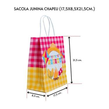 Imagem de Sacola para presente kraft chapeu 17,5x8,5x21,5 c/ 50 un. - TAMAROZZI 