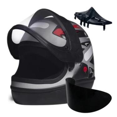 Imagem de Capacete Moto Fechado Integral San Marino Masculino Feminino Motoboy M