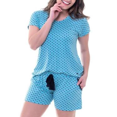 Imagem de Pijama feminino curto podiun 225036 - Podium, Verde, P