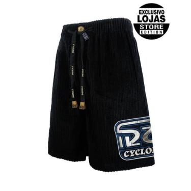Imagem de Bermuda Cyclone Veludo Relax Spirit, Preto, M