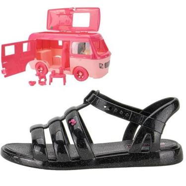 Imagem de Sand inf barbie ref:23071 23/34 03 tiras c/motorhome pvc, 30, Preto gl