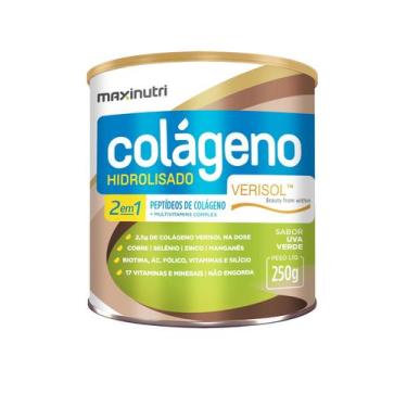 Imagem de colágeno Hidrolisado 2 em 1 250g - Verisol Uva Verde - Maxinutri
