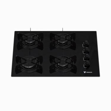 Imagem de Cooktop a Gas 4 Bocas Venax Arena Preto Preto, Bivolt