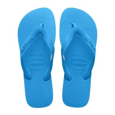 Imagem de Chinelo Havaianas Original Verão Logo Turquesa Sandalia, 39/40, Azul t