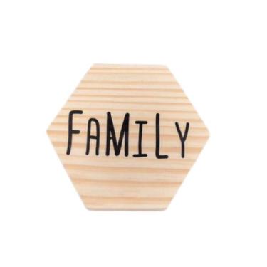 Imagem de Tábua mini hexágono Family - Casa Quintal Etc e Tal