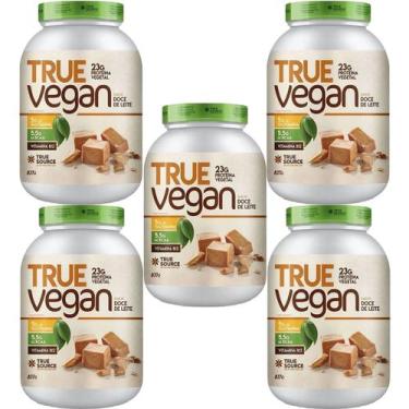 Imagem de Kit 5X True Vegan Proteína Vegetal - 837g Doce de Leite - True Source
