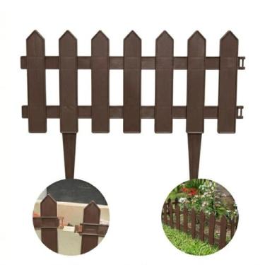 Imagem de 6 Cerquinhas de Jardim Decorativa Plástico 2,4 mts Linear - - UNI ECOM