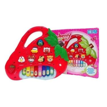 Imagem de Brinquedo Teclado Piano Moranguinho Animais Musical Infantil - Yan Fa