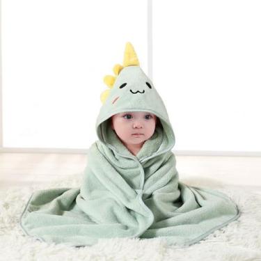 Imagem de Toalha de bebê com capuz Gucilulu, macia, em fleece coral, 79 cm