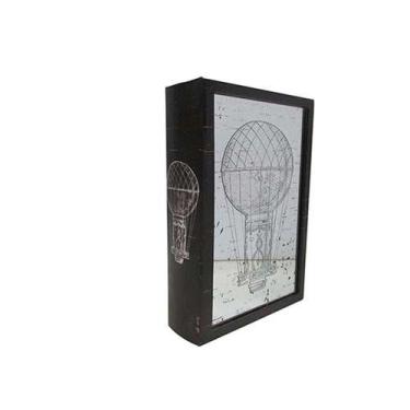 Imagem de Caixa livro Ricordi MDF e vidro 30x21x7 preto -L Hermitage - L'Hermita