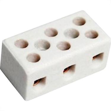 Imagem de Conector Fertak Porcelana 16Mm Trifasico 8205 - Kit C/12 Unidades