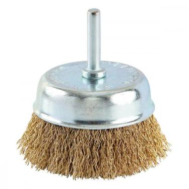 Imagem de Escova De Aco Copo Brasfort Aco Latonado Haste 50Mm - 7255 - BRASFORT 