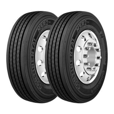 Imagem de Kit 2 Pneus Continental Aro 22,5 275/80R22,5 HSR2 SA LRH 16 Lonas 149/146L
