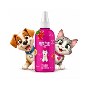 Imagem de Spray Bucal Mau Hálito Pet Cães Gatos 60ml Tutti Frutti - Animalissimo