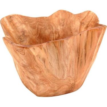 Imagem de Centro de Mesa Wood Home&Co 17x37x32cm Madeira Natural Enfeite Decorat